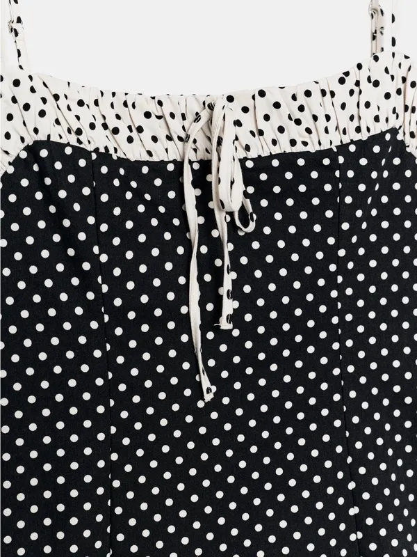 Nwt Zara Combination Polka Dot Mini Dress Size Xs - Image 8