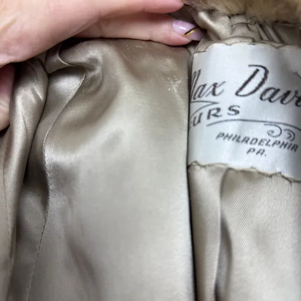 Vintage Max David Furs Genuine Mink Fur With Leather Trim Coat Women's‎ 20x34 - Image 15