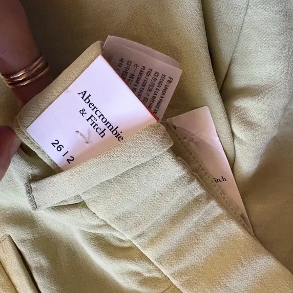 ABERCROMBIE & FITCH Green‎ Trouser Pants Wide Leg Size 2 NEW - Image 2