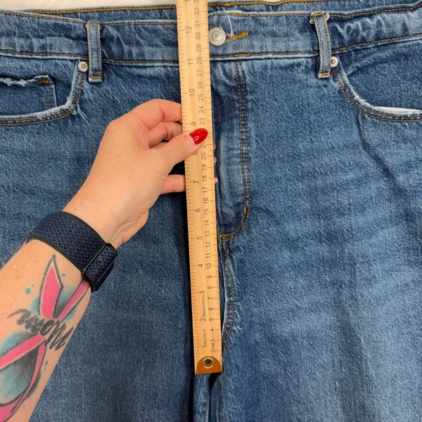 LOFT 14 The Wide Leg Jeans Blue High Rise Stretch 781787 Casual Minimalist - Image 12