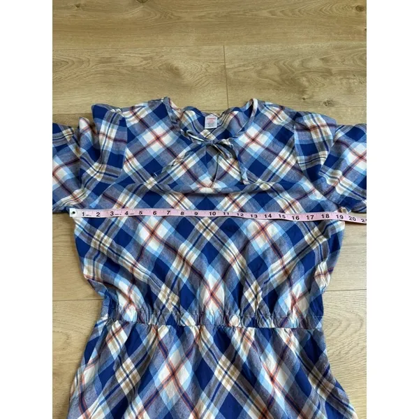 NWOT Gymboree Womens Matching Family Plaid Twill Tiered‎ Dress cotton size L - Image 8