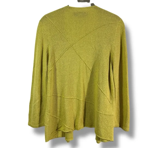 Beyond Threads Green Knit Open Front Sweater Size M - Image 7