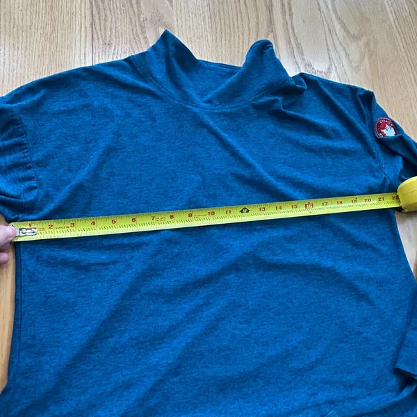 Canada Weather Gear Women's‎ XL Blue Marled Funnel Neck Drawstring Hem Top - Image 6