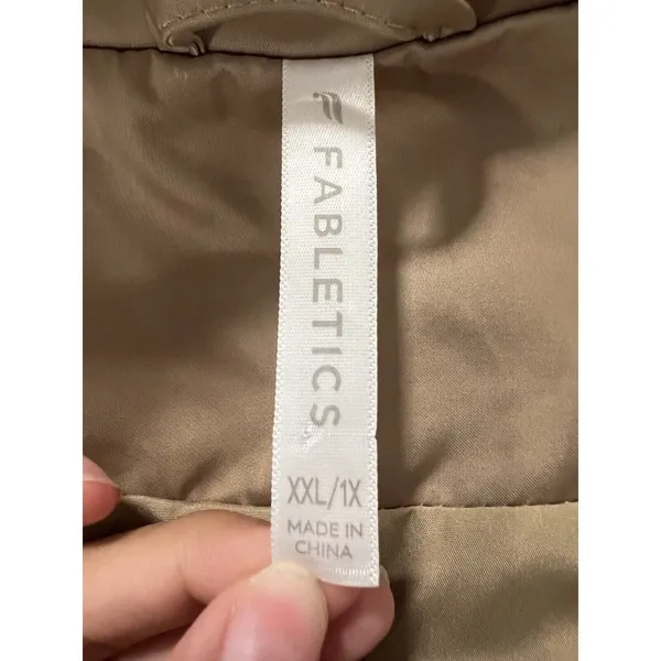 Fabletics Womens‎ Utility Parka Beige Wood Athletic Classic Athleisure Casual - Image 5