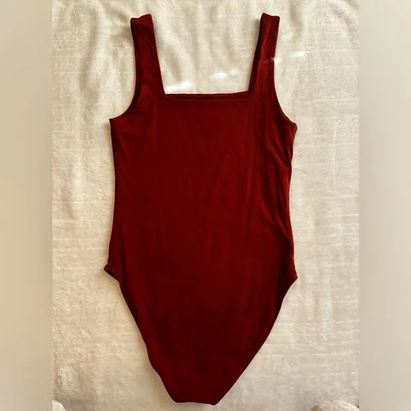 Old Navy Rust Sleeveless Square Neck Bodysuit XS - Image 3