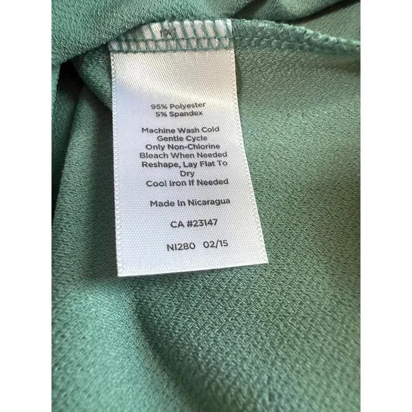 Talbots Sleeveless Knot Front Blouse in Sage Green, Size M - Image 5