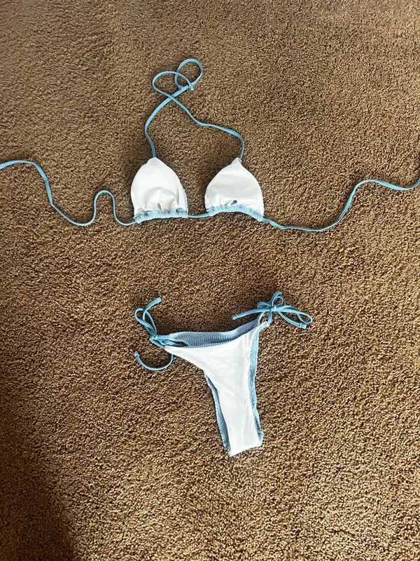 Light Blue Bikini Set Size M - Image 3