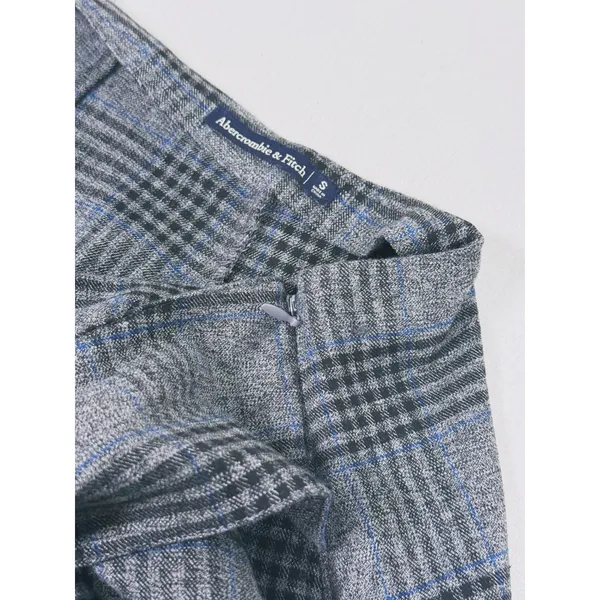 Abercrombie & Fitch Plaid Tie Wrap Skort Size S Gray Preppy Schoolgirl Fall Y2K - Image 7