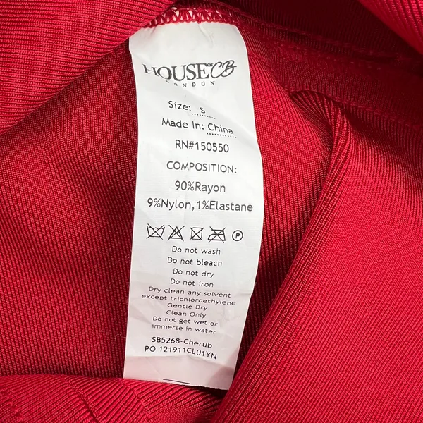 House of CB Cherub Bandage Dress Red - Image 9