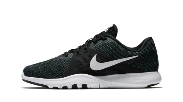 NWT 🖤🤍 Nike WIDE Womens Flex Trainer Black and Silver Sneakers, Size 8.5 WIDE - Image 2
