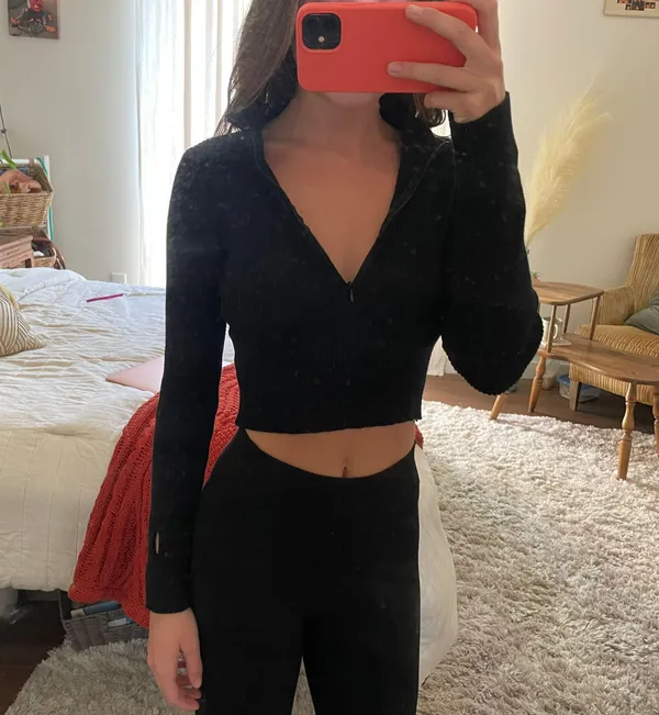Princess Polly Cropped Quarter-Zip - Image 2