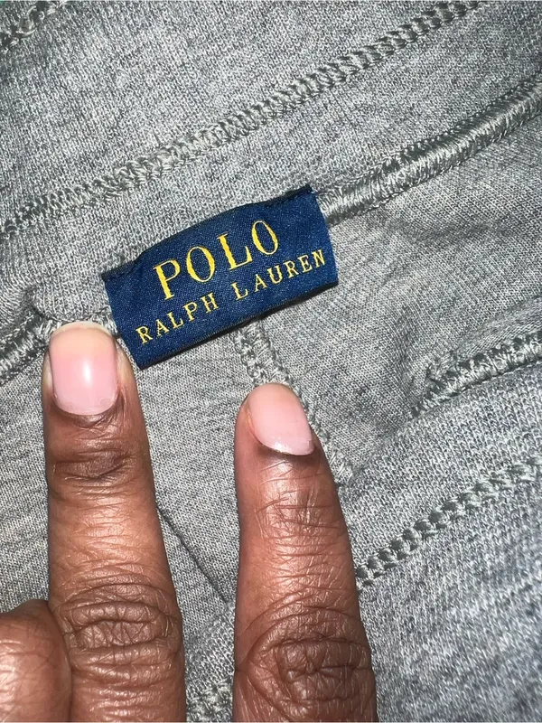 Ralph Lauren Grey Sweatshirt with Navy Polo Label size Small - Image 4