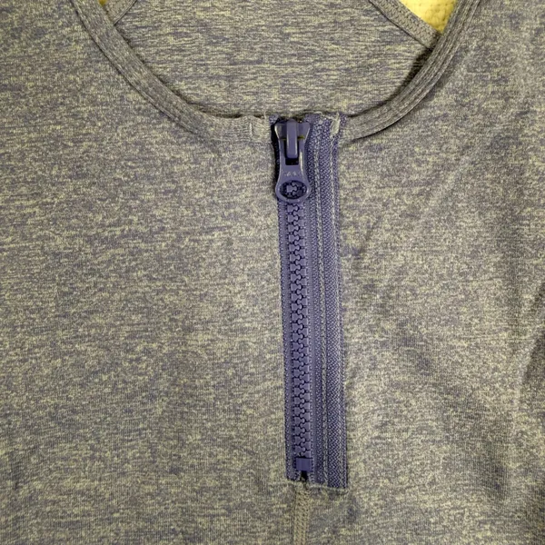 Lululemon Heathered Purple Blue Quarter‎ Zip Racerback Athletic Tank Top Womens - Image 4