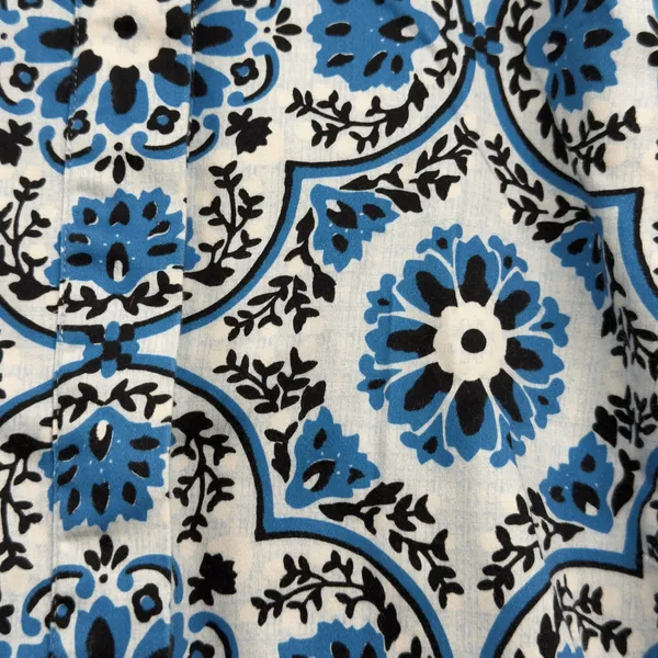 Tuckernuck X-SMALL Golden Medallion Crawford Dress Blue White Ruffle Mini - Image 7