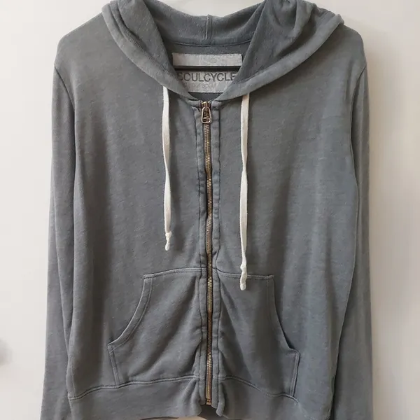 SoulCycle Spellout Gray/White Hoodie S Athleisure Sportswear Activewear Casual - Image 4