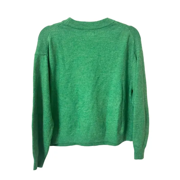 H&M Wool Blend Crewneck Sweater Green Medium‎ - Image 3
