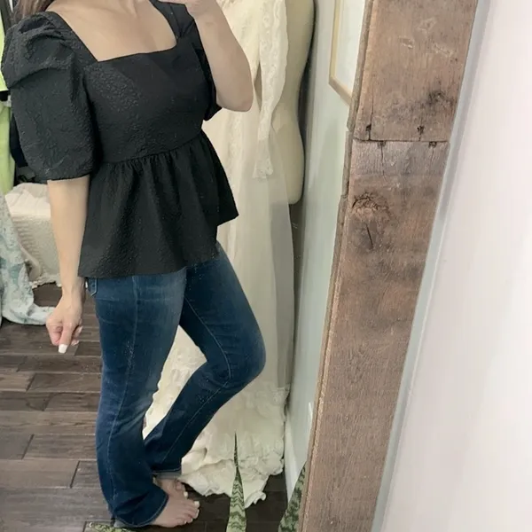 Elegant Black Women's bohoTop size large - Image 3