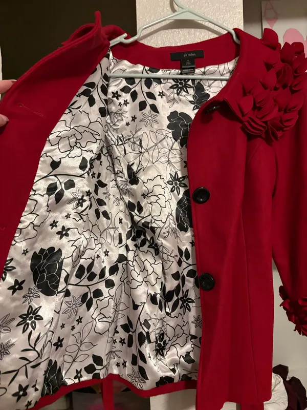 vintage coat Red Size M - Image 4