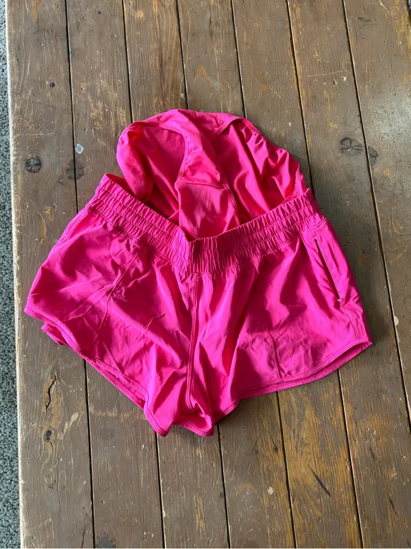 CRZ YOGA Feathery-Fit Hot Pink Athletic Running Shorts - Image 8