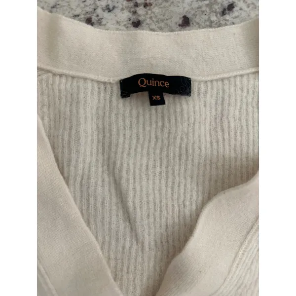 Quince Baby Alpaca Wool Blend Cropped Button Front Cardigan Xs - Image 2
