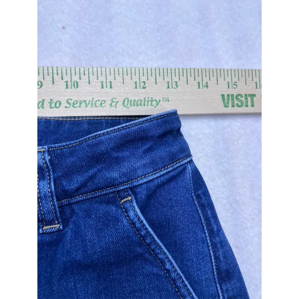 J.Crew High-Rise Trouser Jean Women 25 Blue‎ Wide Leg Dark Wash Stretch - Image 3