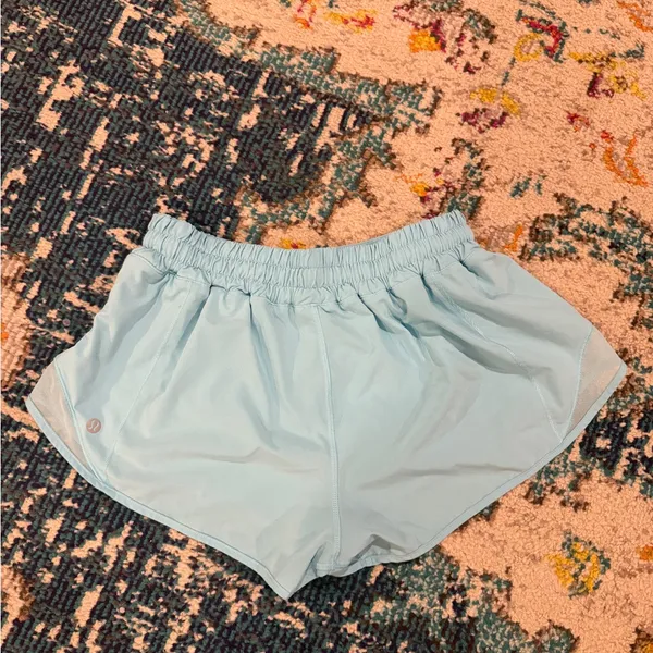lululemon athletica light blue women’s athletic shorts - Image 2