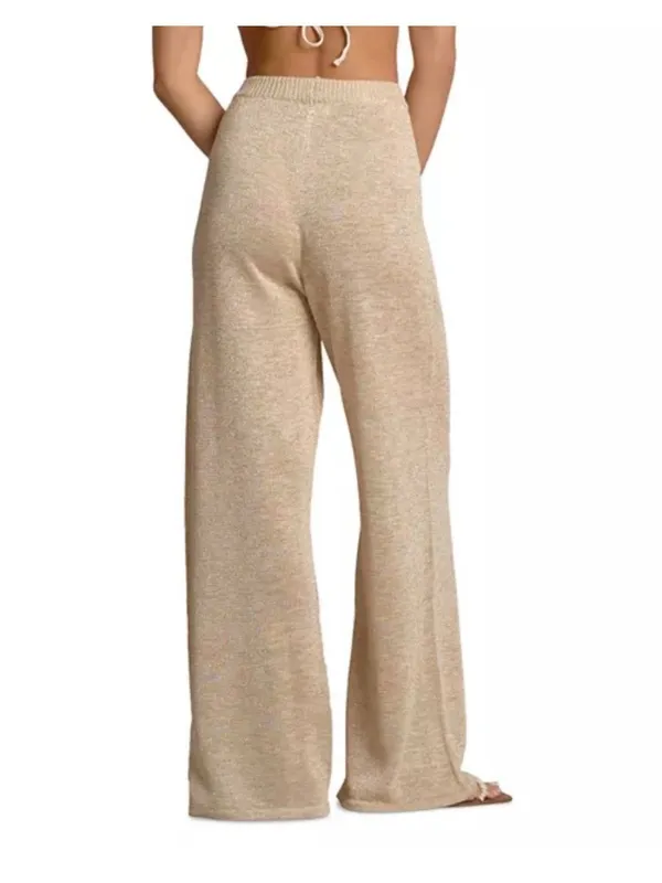 ELAN Tan Beige Knit Coverup Swim Pants Sz M NEW NWT - Image 2