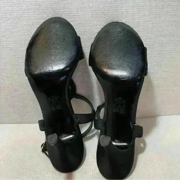 The Touch Of Nina Galinda 1 Black Luster Satin Women’s Heels Size 8.5 - Image 15