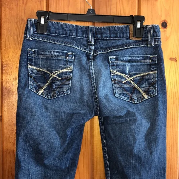 BKE denim sierra boot cut jeans size 27x31 1/2 darker western jeans country - Image 6