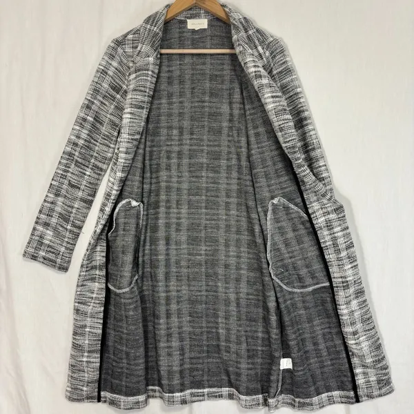 Melloday Blazer Women Sz S Plaid Tweed Open Front‎ Notch Lapel Preppy Academia - Image 6