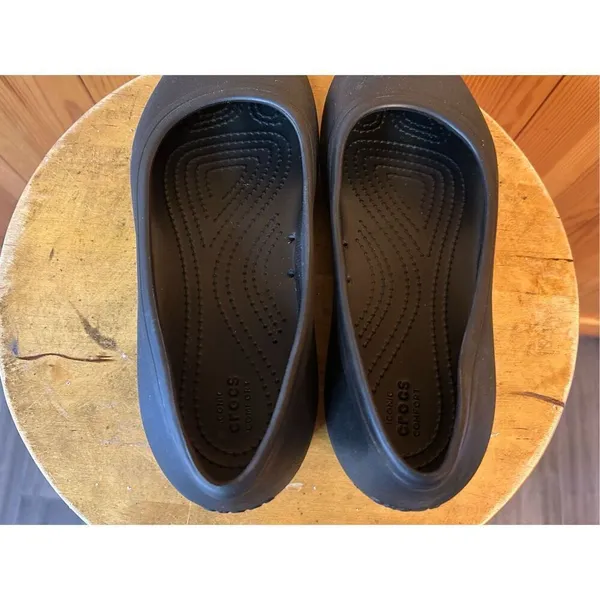 CROCS At Work Iconic Comfort Ballet Flats Black Women's Size 7 Nurse - Image 5