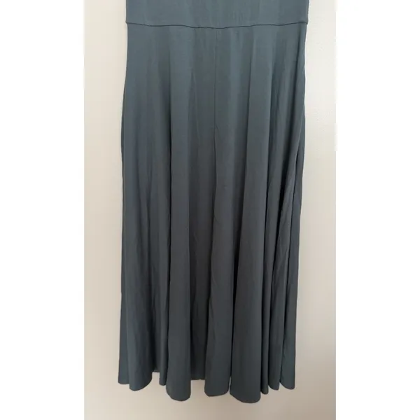 Quince Women Tencel Jersey Fit & Flare Dress Dark Olive Women's Size Medium - Image 6
