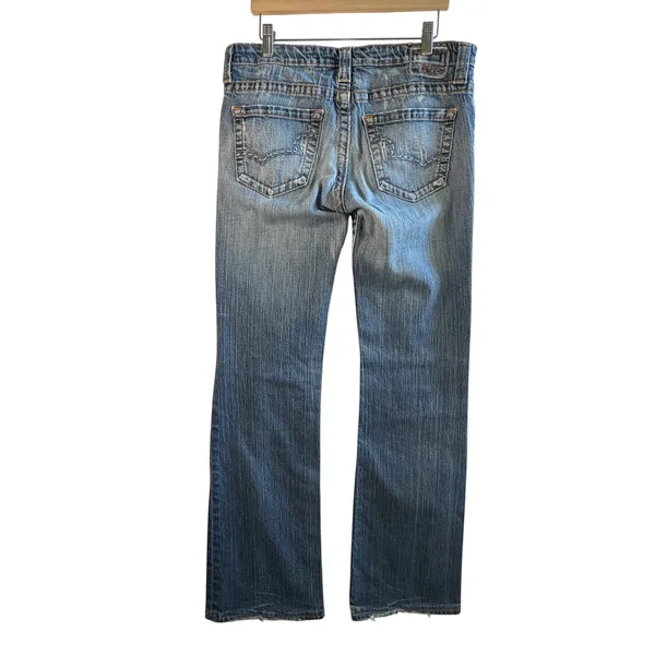 Big Star Casey Bootcut Jeans Medium Wash Distressed Denim Low‎ Rise Size 30L USA - Image 2