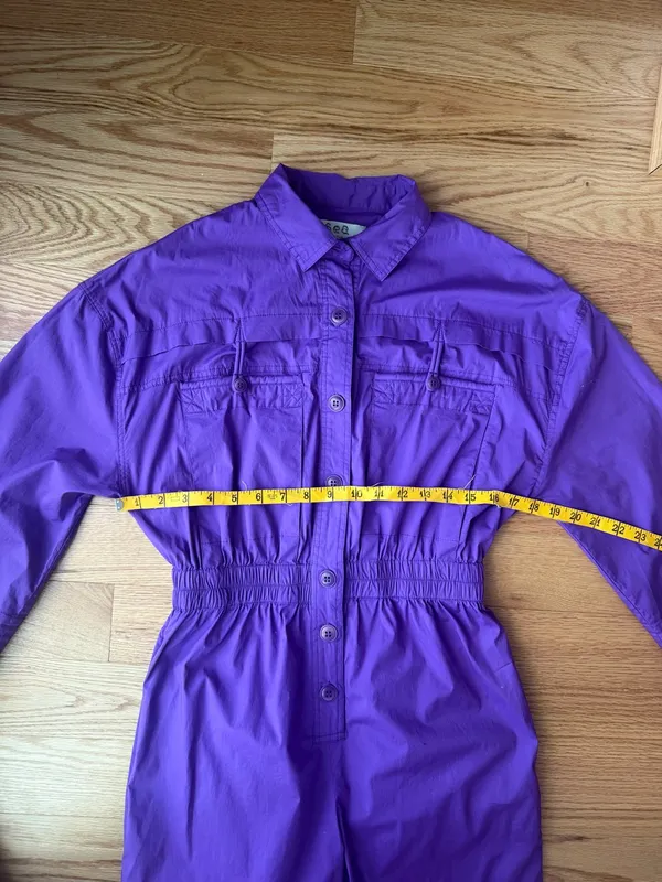 SEA New York Tabitha Purple Jumpsuit Size 00 Game Day Mardi Gras - Image 8