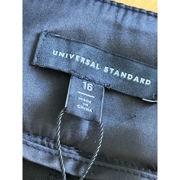 UNIVERSAL STANDARD NWT Farrah Velvet Flare Pants Womens 16 Black Bootcut Holiday - Image 4