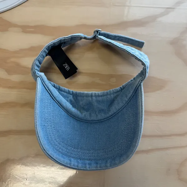 Zara Denim Sun Visor Light Wash Blue Cotton Adjustable Hat 0653/048/400/M - Image 5