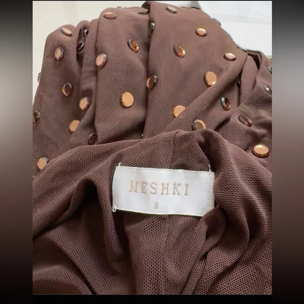 Meshki SamaraSleeveless Diamante Maxi Dress - Chocolate S - Image 10