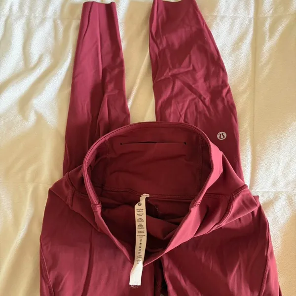 Burgundy Lululemon leggings - Image 2