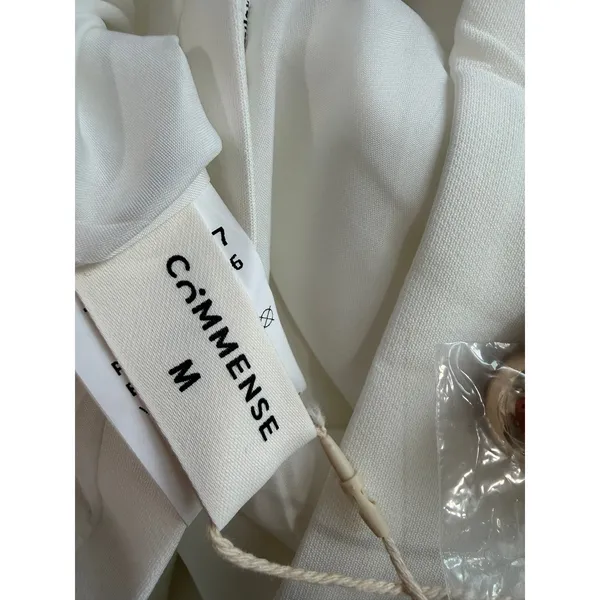 Commense Minimalist Elegant Sleeveless Square Neck Old Money Skirt Set White M - Image 5
