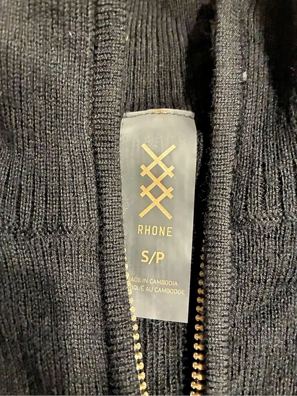 Rhone Women’s Porto Merino Blend Full Zip Sweater Black Size S - Image 4