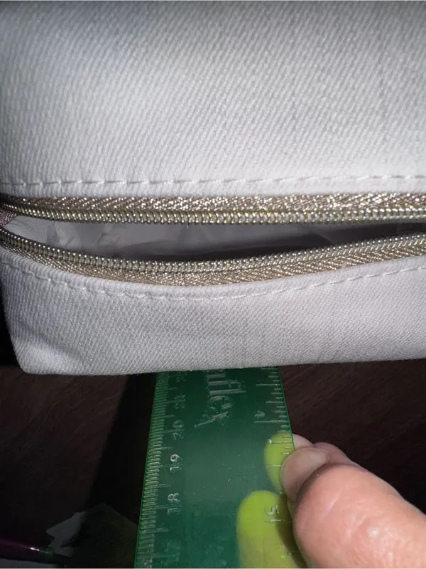 Christian Dior Beauty Makeup Bag Ivory Gold Logo Zip Pouch Cosmetic Case - Image 7