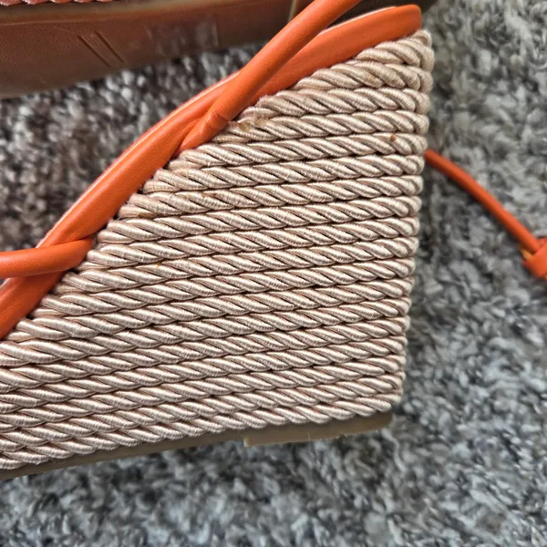 Marc Fisher Zeki Wedge Sandals in Orange - Image 4