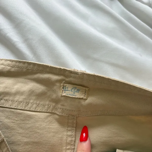 Brandy Melville Khaki Cargo Mini Skirt Tan 100%‎ Cotton Utility Beachy Summer - Image 2