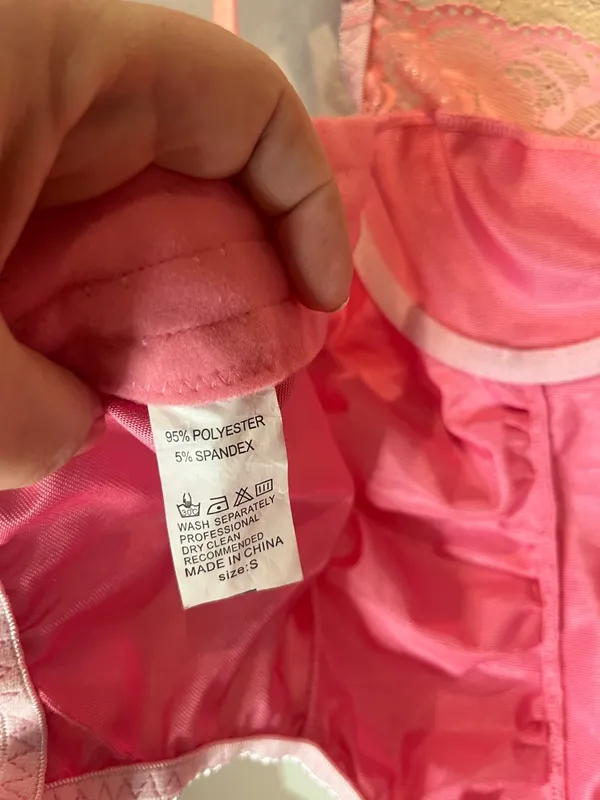 Pink Satin Corset Top Size Small - Image 9