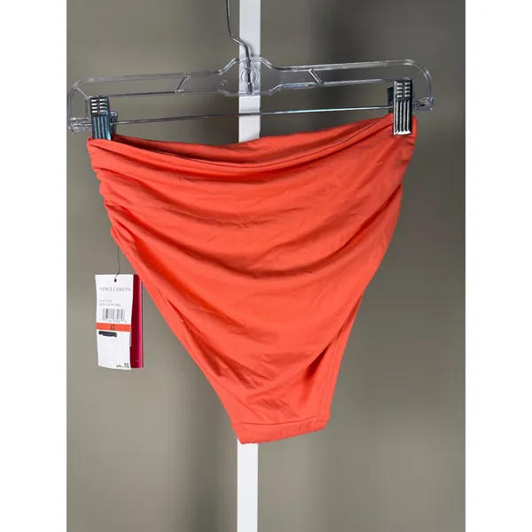 Vince Camuto Pop Coral Swim Bottoms NWT High Rise‎ Bikini XS - Image 4