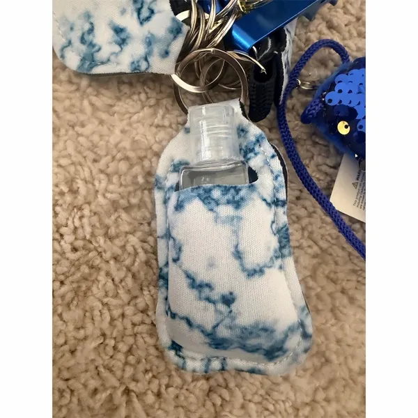 Care Bears Blue Bear Keychain Bag Charm Bundle Sequin Pouch Pom Pom Holder - Image 3
