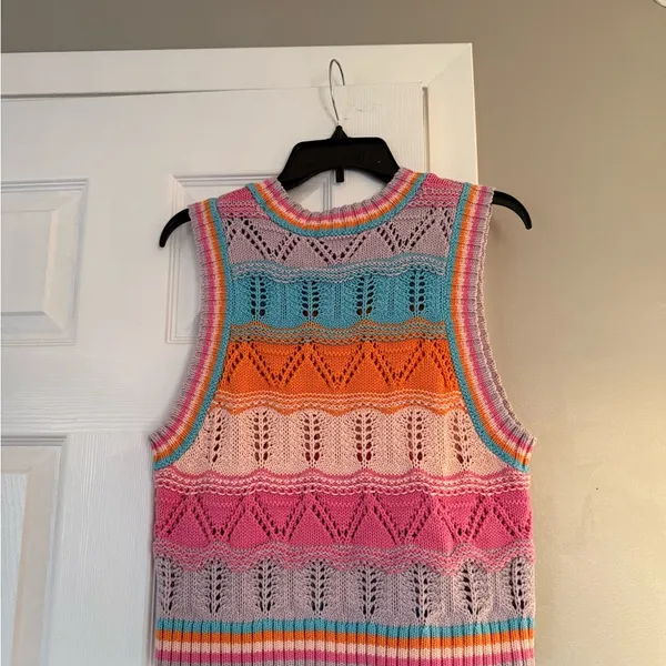 ZARA multicolor knit vest sweater - Image 6