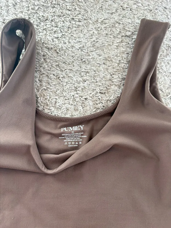 Pumiey Brown High Cut Bodysuit - Image 3