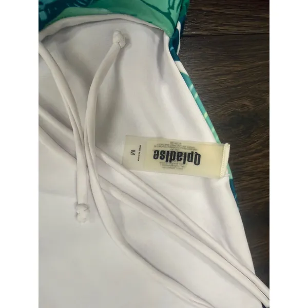 Qpladise Tropical Palm Leaf One-Piece Swimsuit Women's Medium NWT - Image 4