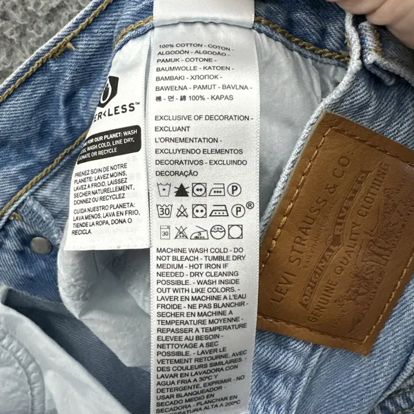 Levi's Wedgie Straight Ankle Jeans Distressed 100% Cotton Boho Women's 28 x 27.5 - Image 5